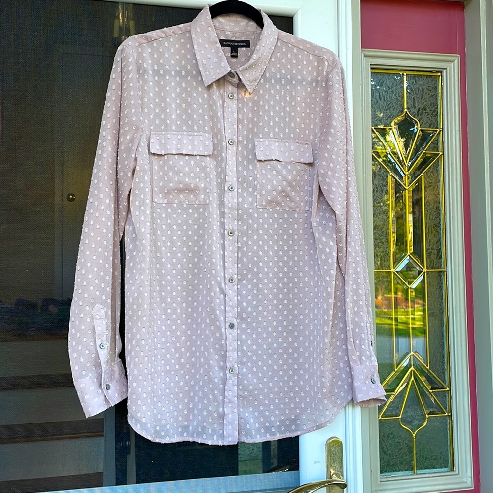 Long Sleeve Casual Blouse With Front Pockets